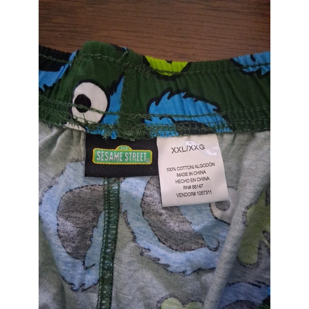 Sesame Street Cookie Monster Irish Sleepwear Pajama Pants Size 2XL